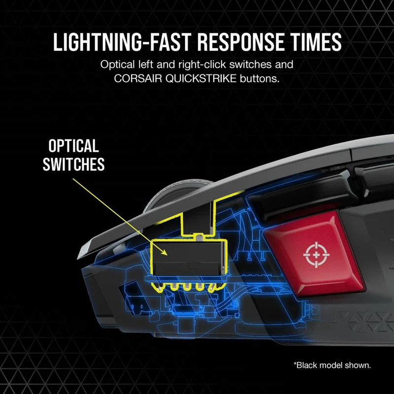 CORSAIR M65 RGB Ultra Wireless Tunable FPS Gaming Mouse (White) (CH-9319511-AP2)