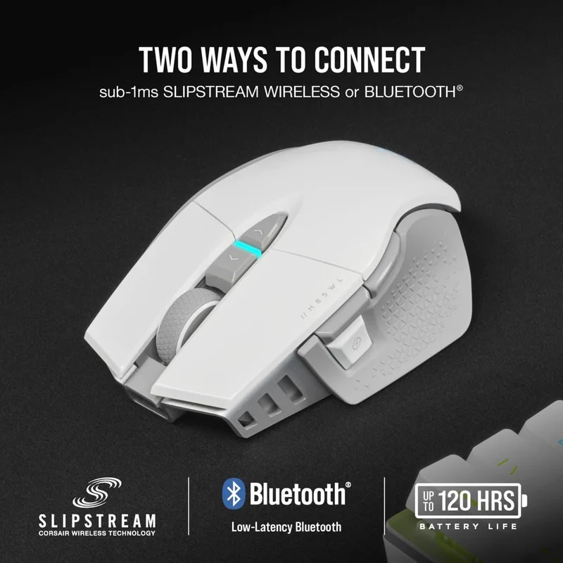 CORSAIR M65 RGB Ultra Wireless Tunable FPS Gaming Mouse (White) (CH-9319511-AP2)