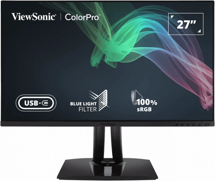 VIEWSONIC VP2756-2K 27" 2K QHD Pantone Validated 100% SRGB & Factory Pre-Calibrated Monitor With 60W USB-C
