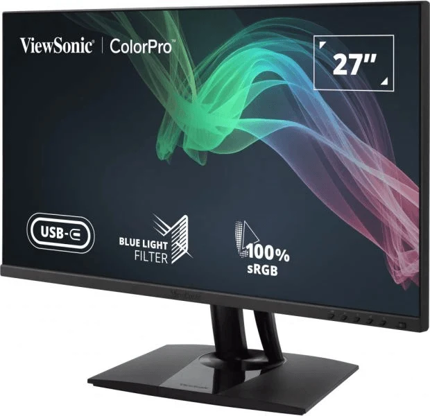 VIEWSONIC VP2756-2K 27" 2K QHD Pantone Validated 100% SRGB & Factory Pre-Calibrated Monitor With 60W USB-C