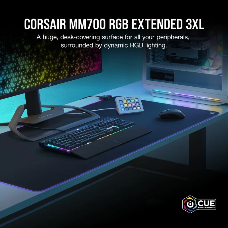 Corsair MM700 RGB Extended 3XL Cloth Gaming Mouse Pad/Desk Mat
