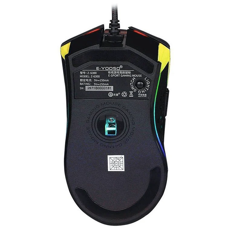 E-Yooso E-Sport Wired Gaming Mouse Z-6300 (Black)