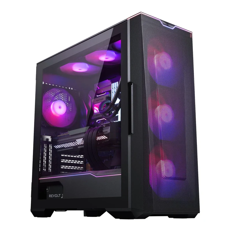 Phanteks Eclipse G500A DRGB Tempered Glass Mid-Tower Case (Satin Black) (PH-EC500GA-DBK01A)