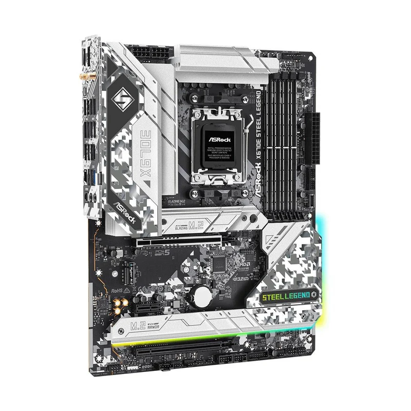 Asrock X670E Steel Legend Motherboard (Support AMD AM5 Ryzen 7000 Series Processors)