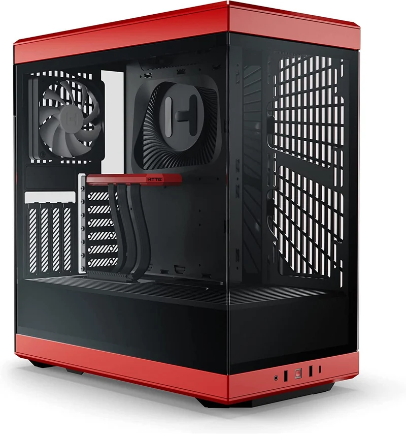 Hyte Y40 Mid-Tower ATX S-Tier Aesthetic Case (Black/Red) (CS-HYTE-Y40-BR)