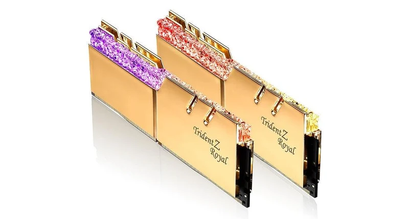 G.Skill Trident Z Royal RGB 32GB (2 X 16GB) DDR4 3600MHZ Memory (Gold) (F4-3600C18D-32GTRG)