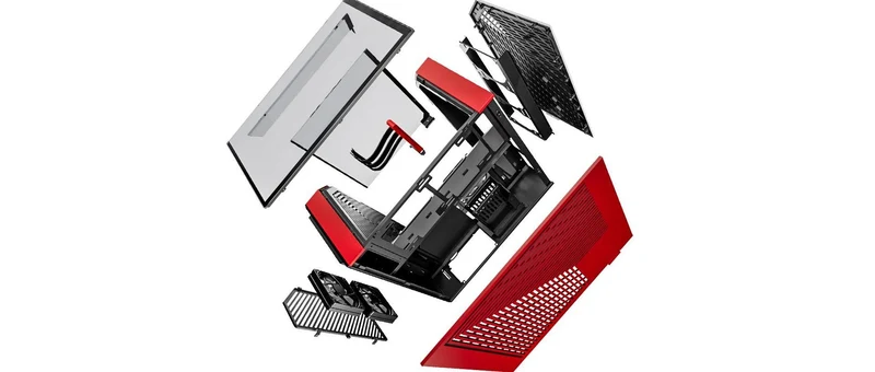 Hyte Y60 Dual Chamber Mid-Tower ATX Modern Aesthetic Case (Black/Red)