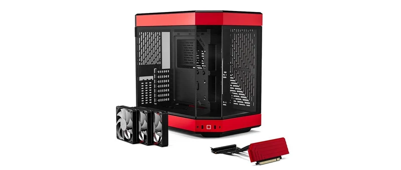 Hyte Y60 Dual Chamber Mid-Tower ATX Modern Aesthetic Case (Black/Red)