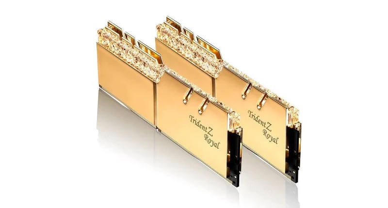 G.Skill Trident Z Royal RGB 16GB (2 X 8GB) DDR4 3600MHZ Memory (Gold) (F4-3600C18D-16GTRG)