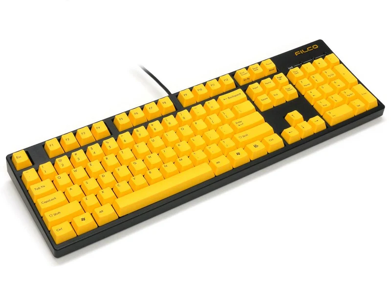 Filco Majestouch 2 Yellow Keycap Fullsize Keyboard (Red Switch)