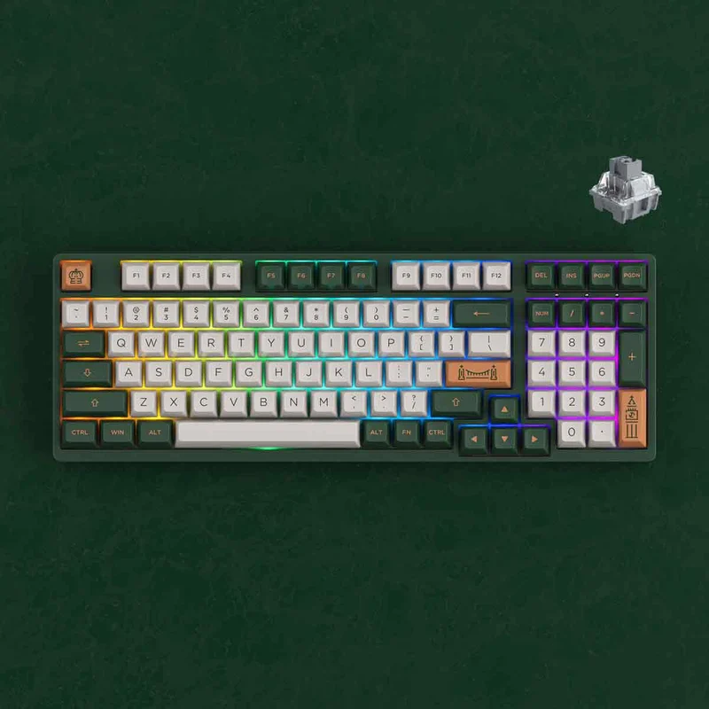 AKKO World Tour London 3098S Hotswappable RGB Mechanical Keyboard (Akko CS Silver)