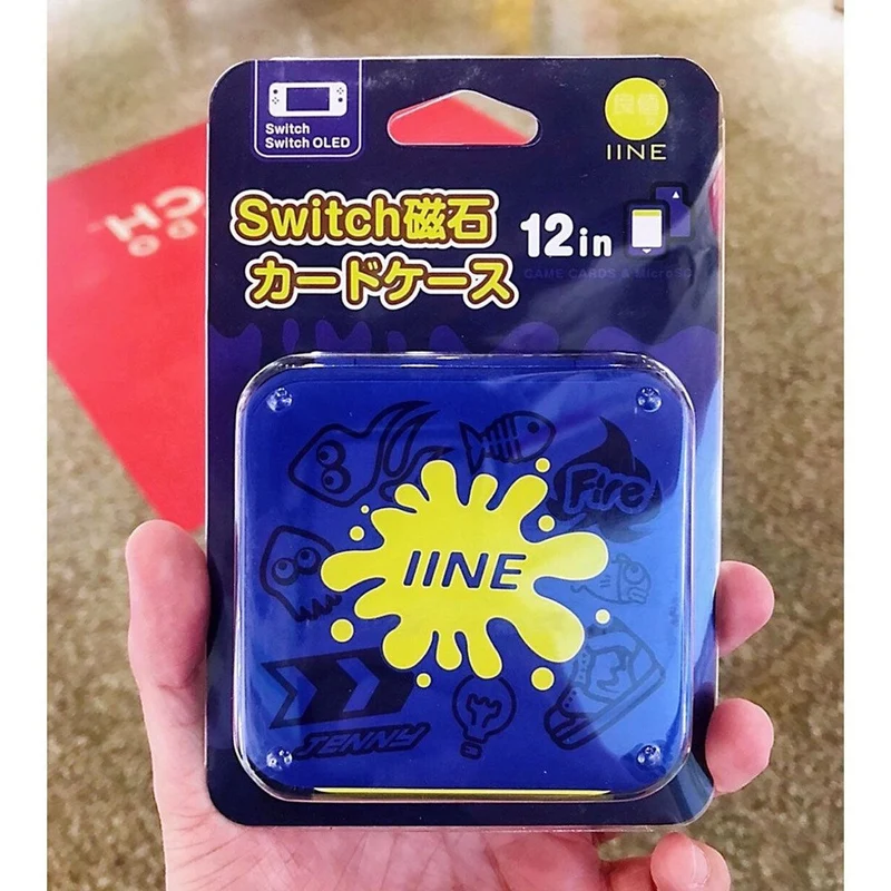 NSW IINE Game Card Case 6+6 Magnetic (Splatoon 3 Blue) (L713)