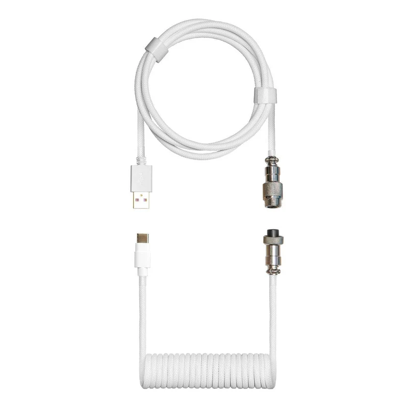 Cooler Master Coiled Keyboard Cable (Snow White) KB-CWZ1