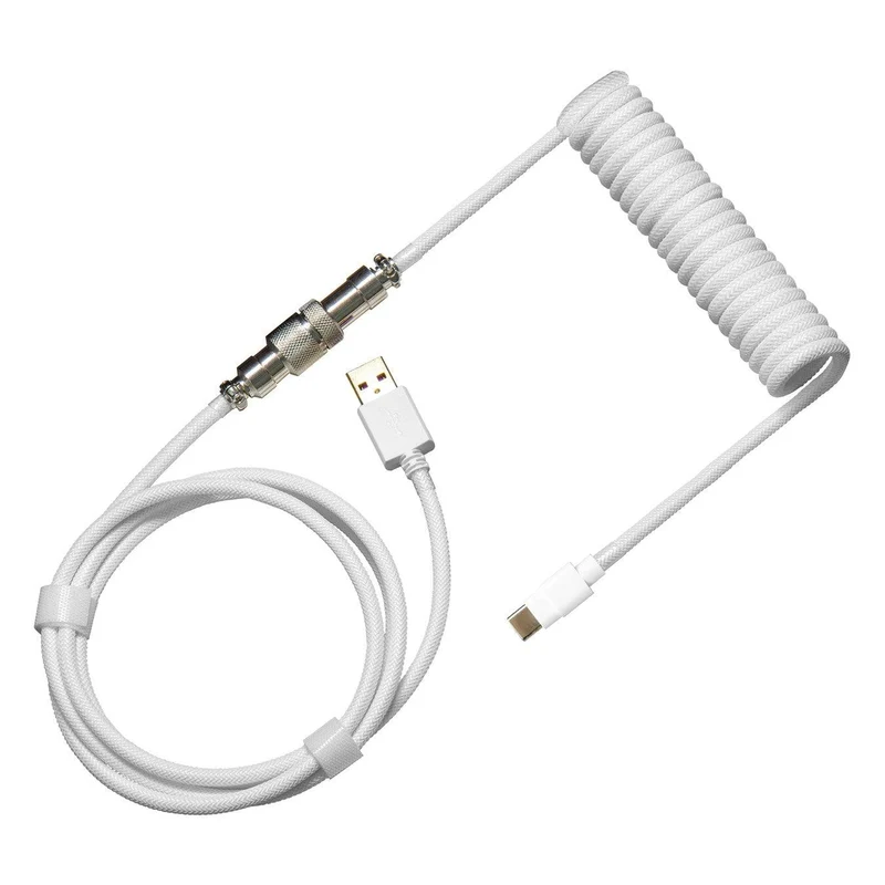 Cooler Master Coiled Keyboard Cable (Snow White) KB-CWZ1
