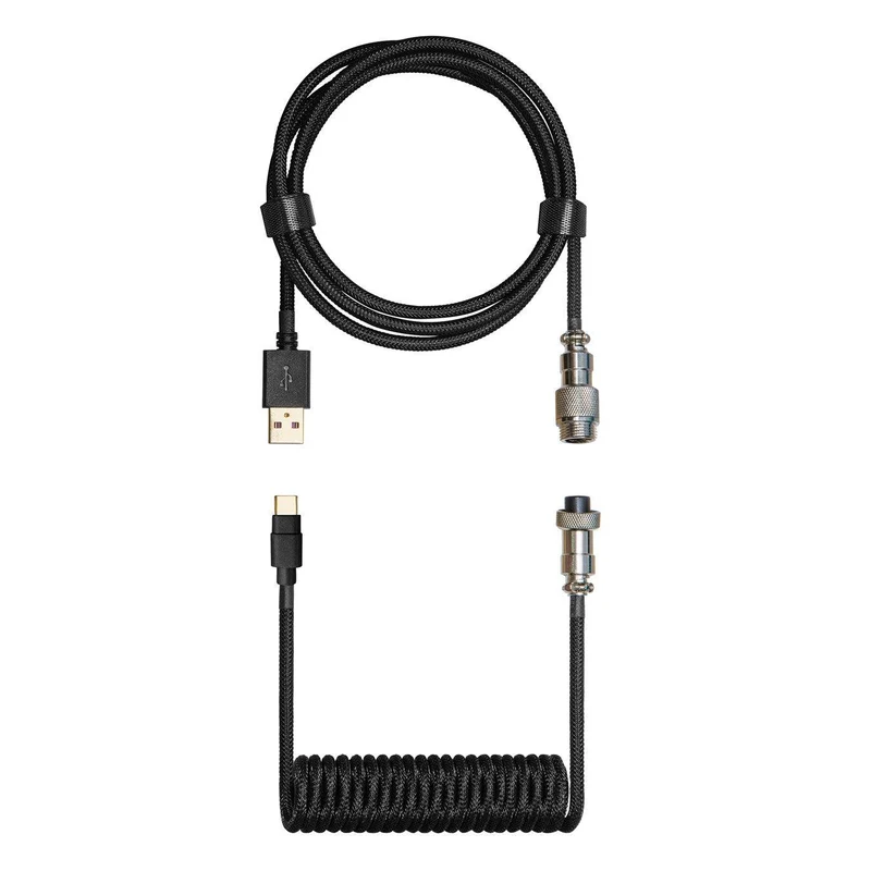 Cooler Master Coiled Keyboard Cable (Shadow Black) KB-CBZ1