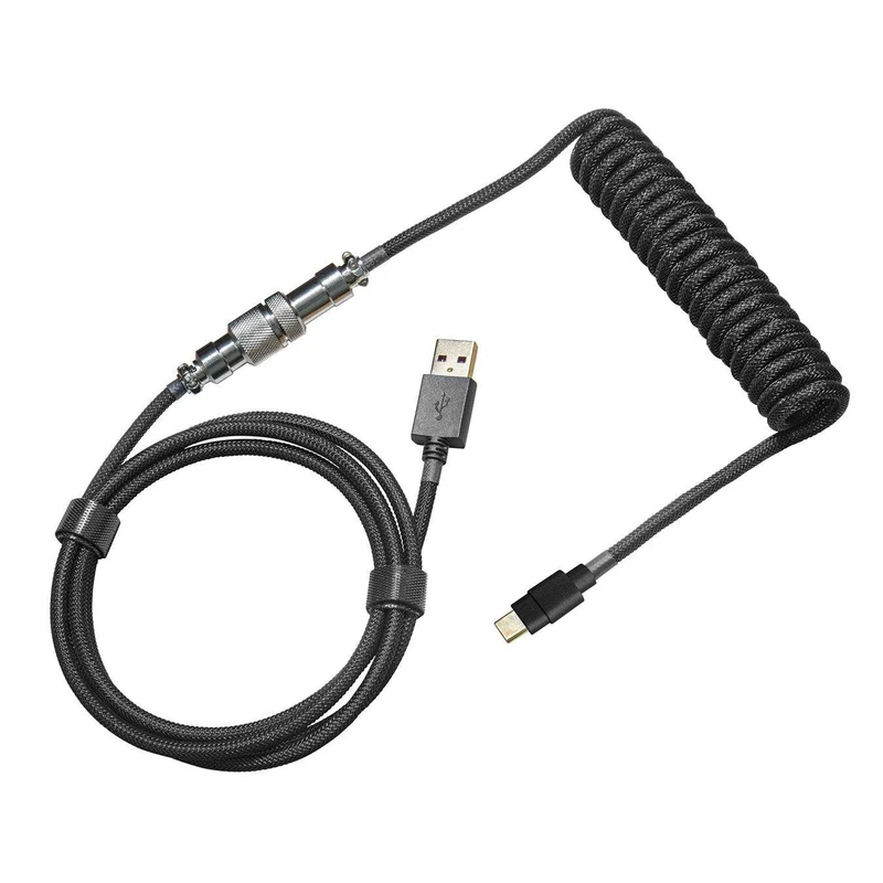 Cooler Master Coiled Keyboard Cable (Shadow Black) KB-CBZ1