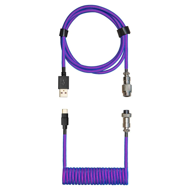 Cooler Master Coiled Keyboard Cable (Thunderstorm Blue-Purple) KB-CLZ1