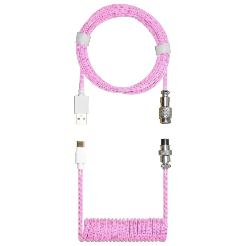 Cooler Master Coiled Keyboard Cable (Candy Magenta) KB-CMZ1