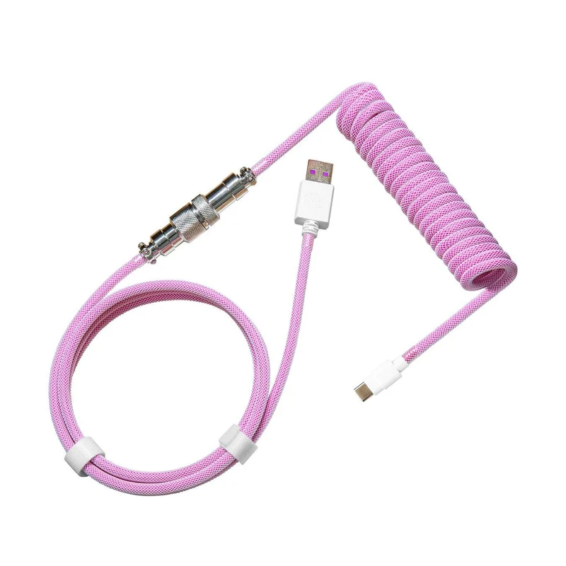 Cooler Master Coiled Keyboard Cable (Candy Magenta) KB-CMZ1