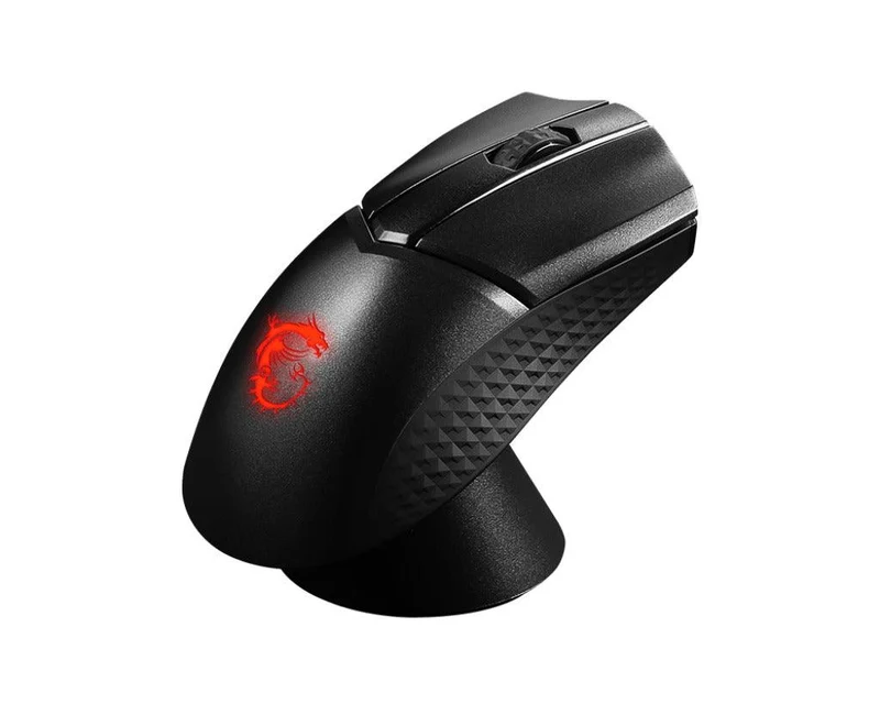 MSI Clutch GM31 RGB Lightweight Wireless Gaming Mouse With Charging Dock (Black)