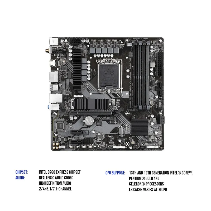 Gigabyte B760M DS3H AX DDR4 Ultra Durable Motherboard