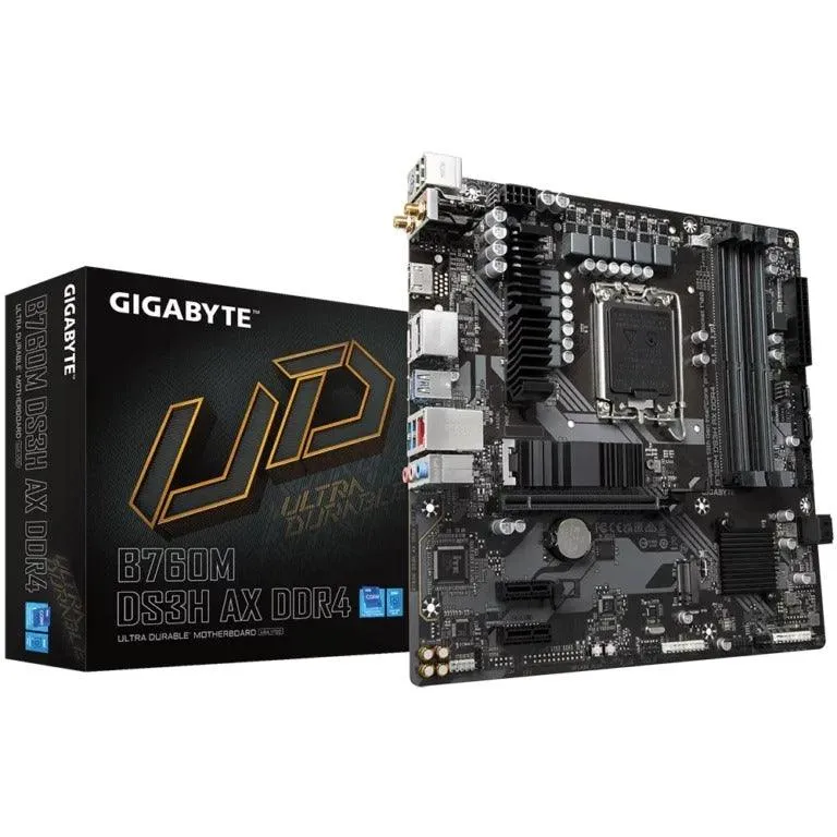 Gigabyte B760M DS3H AX DDR4 Ultra Durable Motherboard