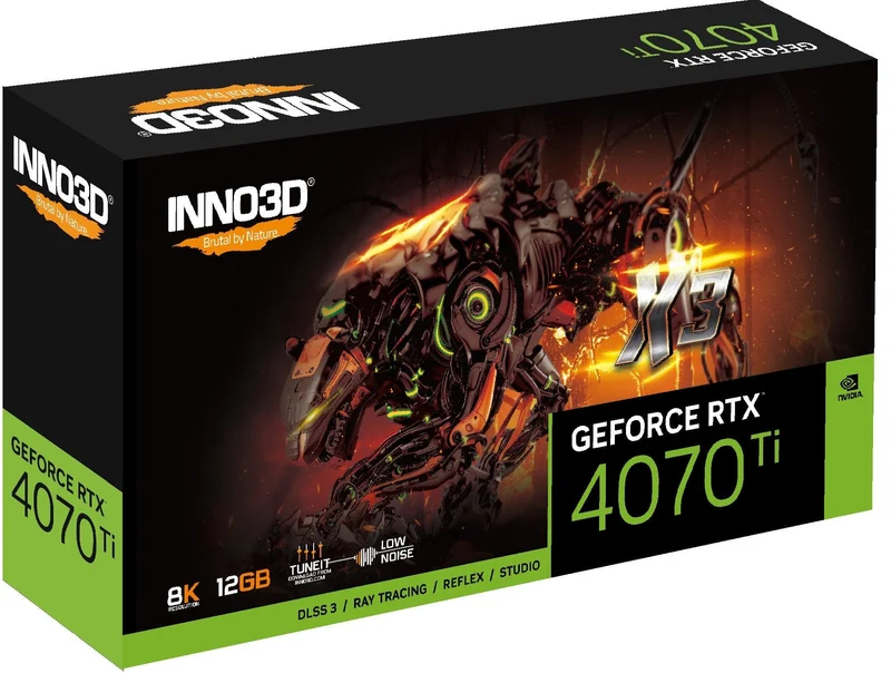 INNO3D GeForce RTX 4070 Ti X3 12GB GDDR6X Graphics Card (N407T3-126X-186148N)