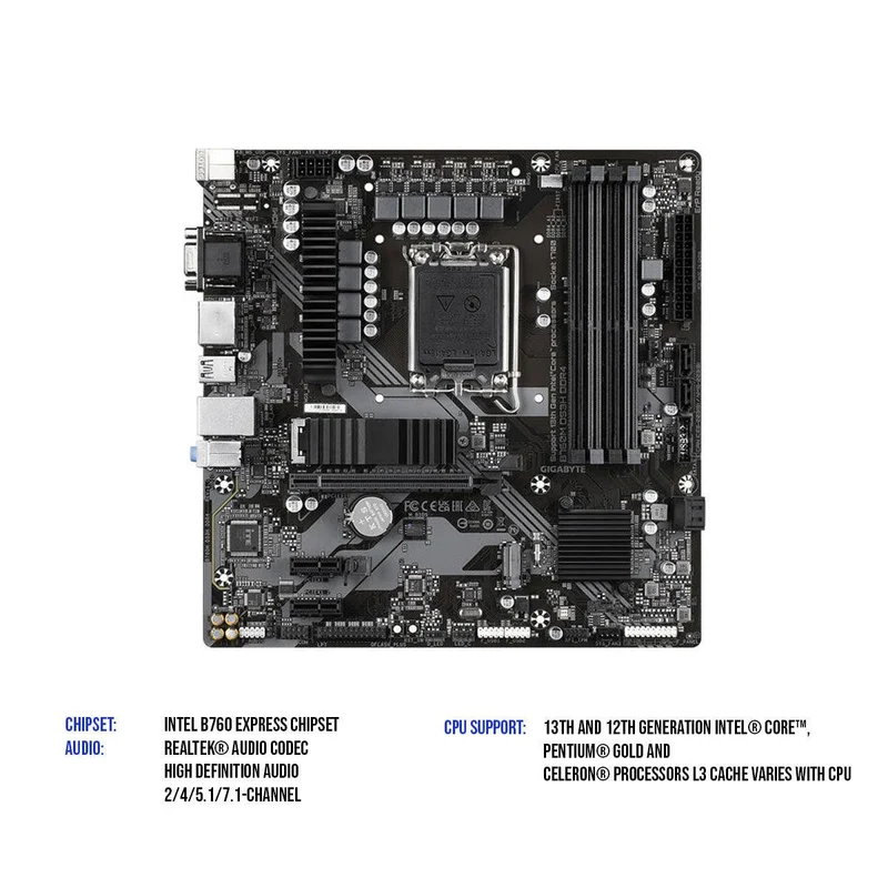 Gigabyte B760M DS3H DDR4 Ultra Durable Motherboard