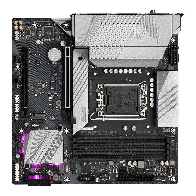 Gigabyte B760M Aorus Elite AX DDR4 Gaming Motherboard