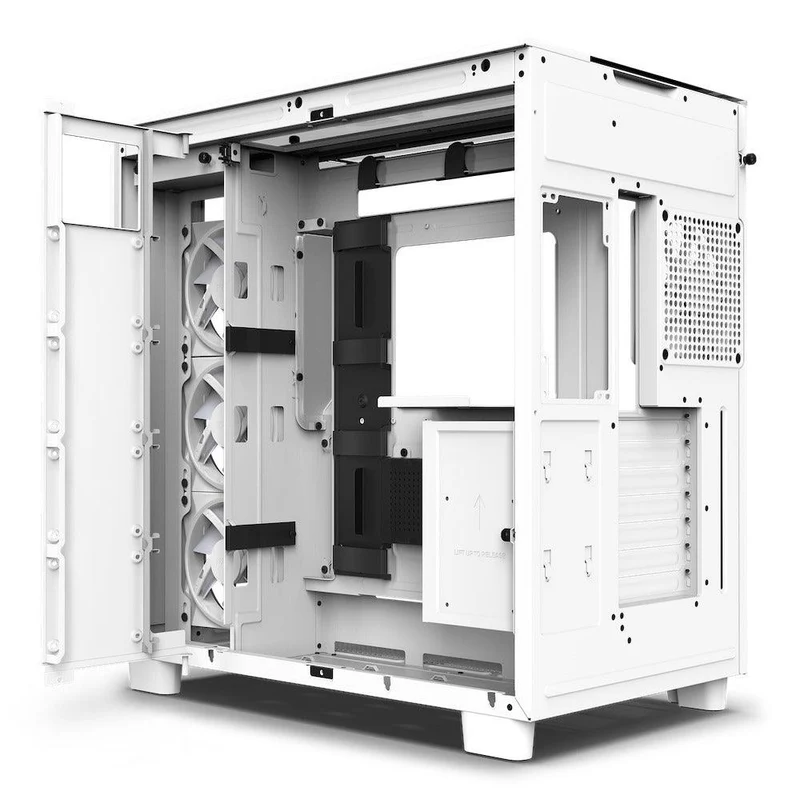 NZXT H9 Elite Premium Dual-Chamber Mid-Tower Airflow Case (Matte White) (CM-H91EW-01)