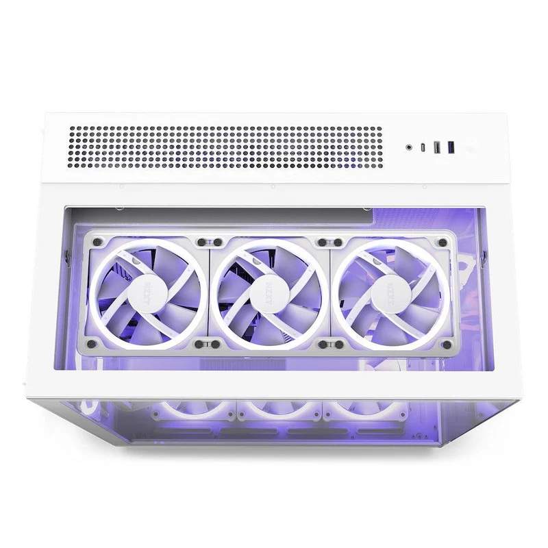 NZXT H9 Elite Premium Dual-Chamber Mid-Tower Airflow Case (Matte White) (CM-H91EW-01)