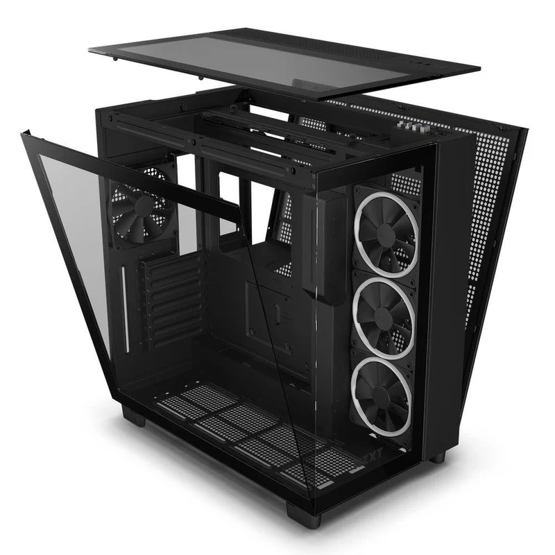 NZXT H9 Elite Premium Dual-Chamber Mid-Tower Airflow Case (Matte Black) (CM-H91EB-01)