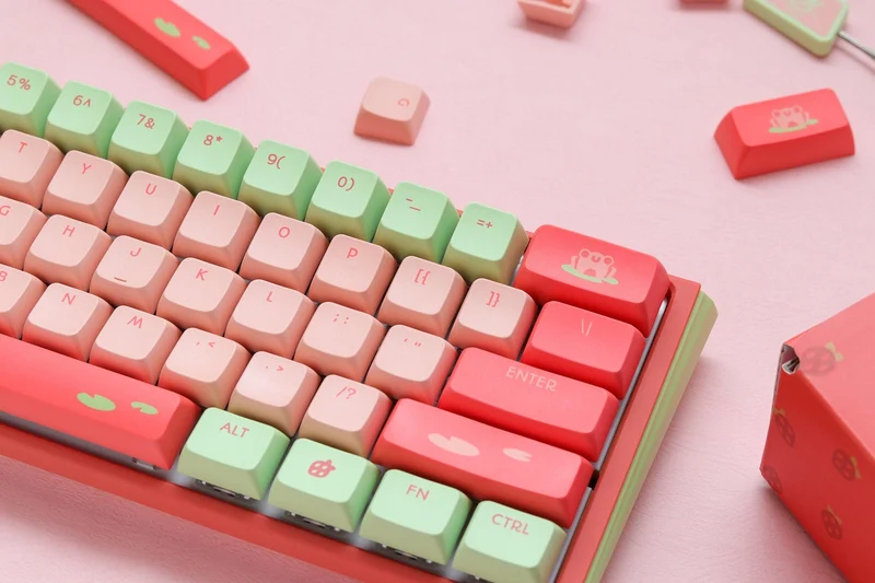 Ducky X MK Strawberry Frog One 3 Mini Hotwap RGB Mechanical Keyboard (Cherry RGB Brown) (DKON2161ST-BUSPHSFTPGC1)