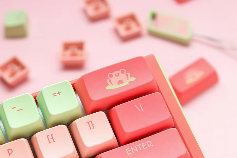 Ducky X MK Strawberry Frog One 3 Mini Hotwap RGB Mechanical Keyboard (Cherry RGB Brown) (DKON2161ST-BUSPHSFTPGC1)