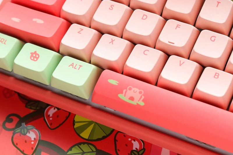 Ducky X MK Strawberry Frog One 3 Mini Hotwap RGB Mechanical Keyboard (Cherry RGB Brown) (DKON2161ST-BUSPHSFTPGC1)