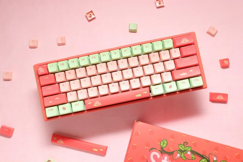 Ducky X MK Strawberry Frog One 3 Mini Hotwap RGB Mechanical Keyboard (Cherry RGB Brown) (DKON2161ST-BUSPHSFTPGC1)