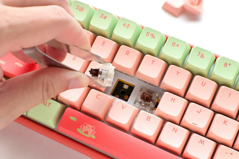 Ducky X MK Strawberry Frog One 3 Mini Hotwap RGB Mechanical Keyboard (Cherry RGB Brown) (DKON2161ST-BUSPHSFTPGC1)