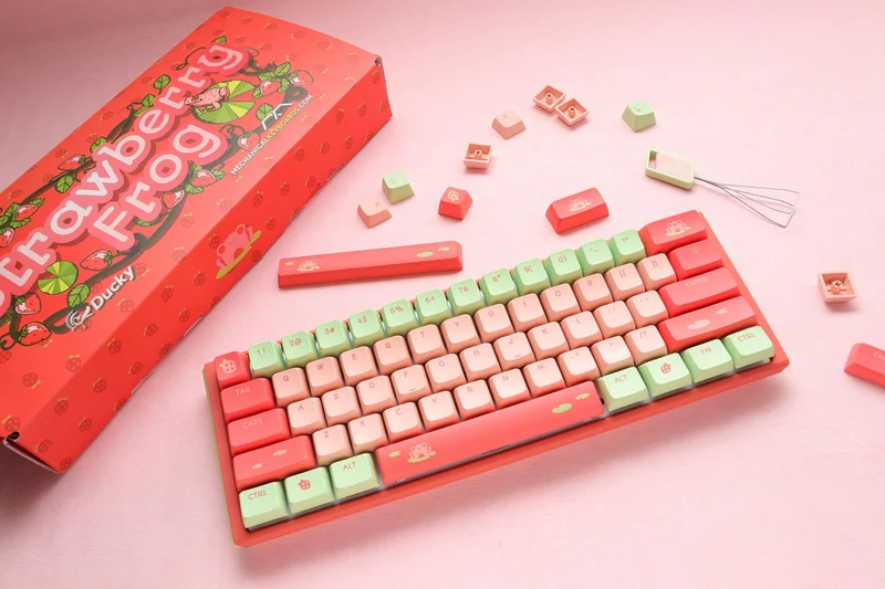 Ducky X MK Strawberry Frog One 3 Mini Hotwap RGB Mechanical Keyboard (Cherry RGB Brown) (DKON2161ST-BUSPHSFTPGC1)