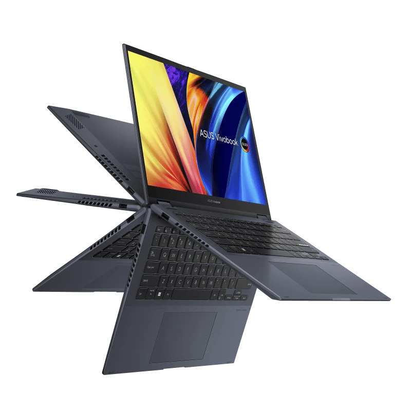 ASUS Vivobook S 14 FLIP OLED TN3402QA-KN090WS Laptop (Quiet Blue) | 14" 2.8K | Ryzen 7 5800H | 8GB DDR4 | 512 GB SSD | AMD Radeon Graphics | Windows 11 Home | MS Office H&S 2021 | Palmrest | ASUS Sleeve | Stylus Pen