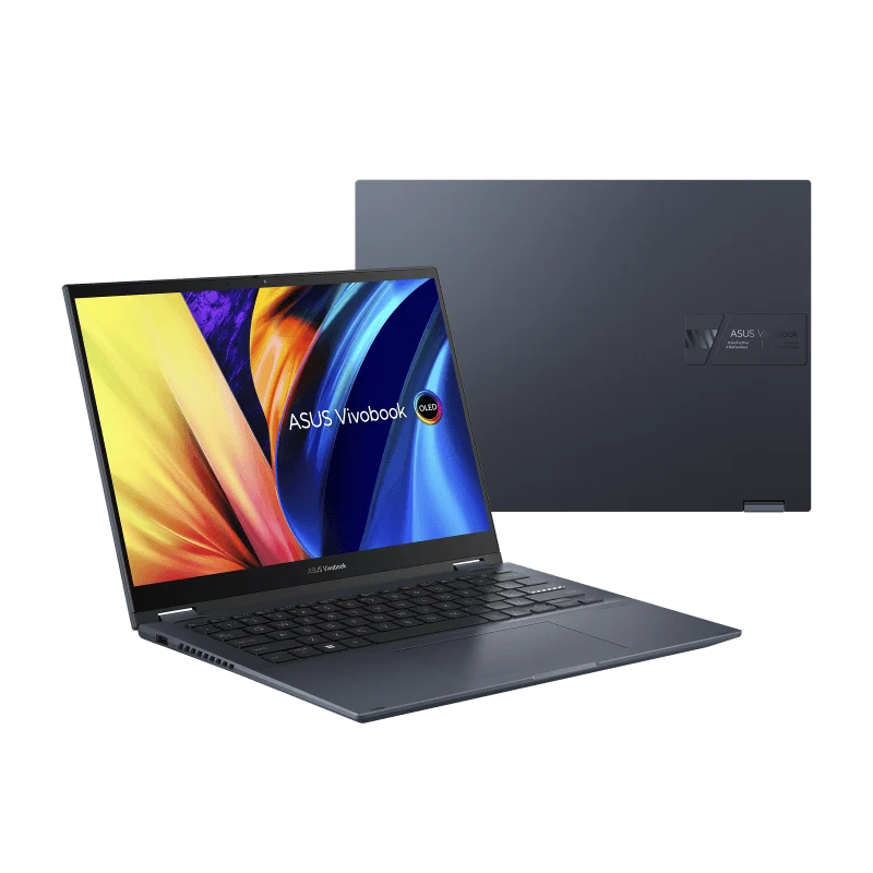 ASUS Vivobook S 14 FLIP OLED TN3402QA-KN090WS Laptop (Quiet Blue) | 14" 2.8K | Ryzen 7 5800H | 8GB DDR4 | 512 GB SSD | AMD Radeon Graphics | Windows 11 Home | MS Office H&S 2021 | Palmrest | ASUS Sleeve | Stylus Pen