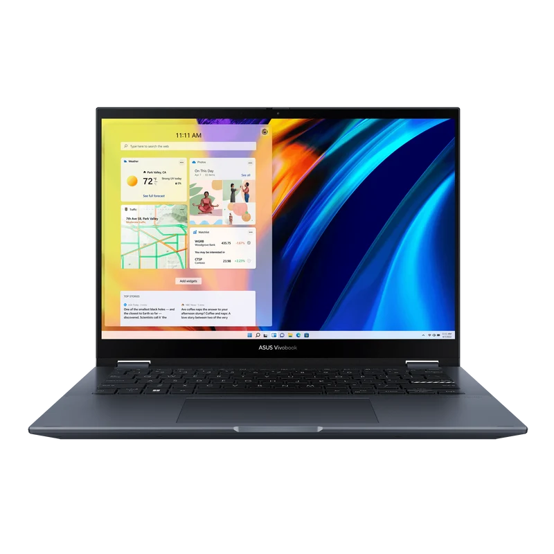 ASUS Vivobook S 14 FLIP OLED TN3402QA-KN090WS Laptop (Quiet Blue) | 14" 2.8K | Ryzen 7 5800H | 8GB DDR4 | 512 GB SSD | AMD Radeon Graphics | Windows 11 Home | MS Office H&S 2021 | Palmrest | ASUS Sleeve | Stylus Pen