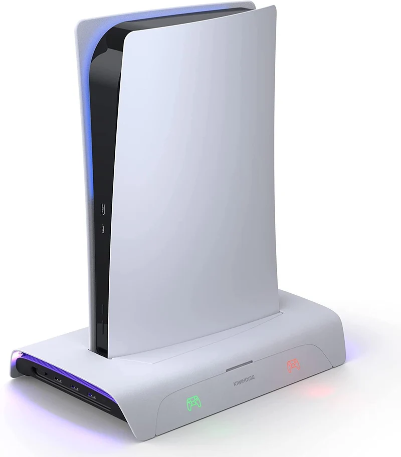 Kiwihome RGB Cooling Stand With Dual Controller Charger For PS5 (PB01/WHITE/HJT-422)