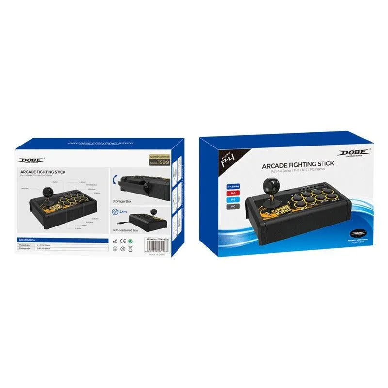 PS4 Dobe 4 IN 1 Arcade Fighting Stick For P-4 Series/P-3/N-S/PC Games TP4-19302