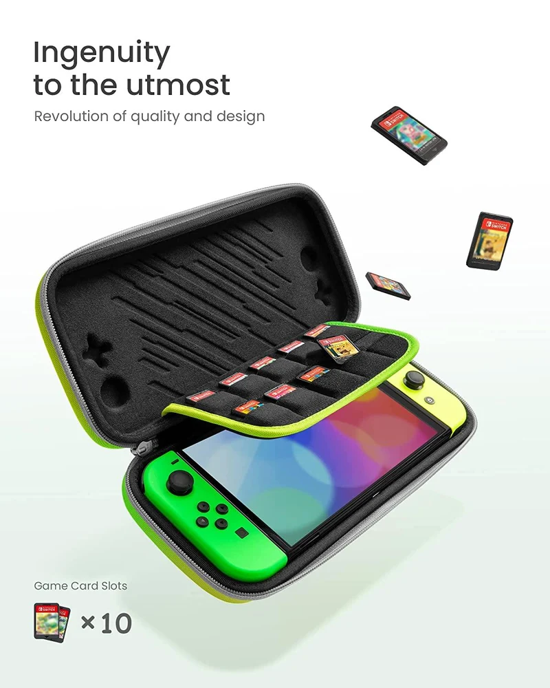 NSW Tomtoc Fancy Series 2 Slim Protective Case For N-Switch OLED / N-Switch (Neon Green) (A0531T1)