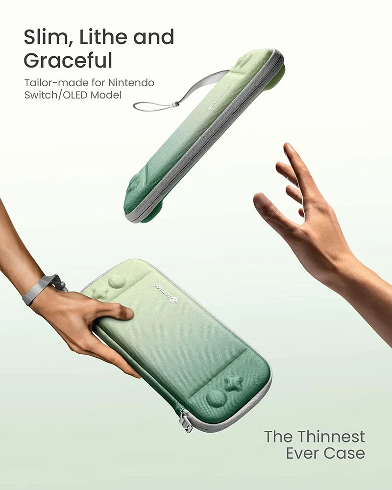 NSW Tomtoc Fancy Series 2 Slim Protective Case For N-Switch OLED / N-Switch (Matcha Green) (A0531T2)