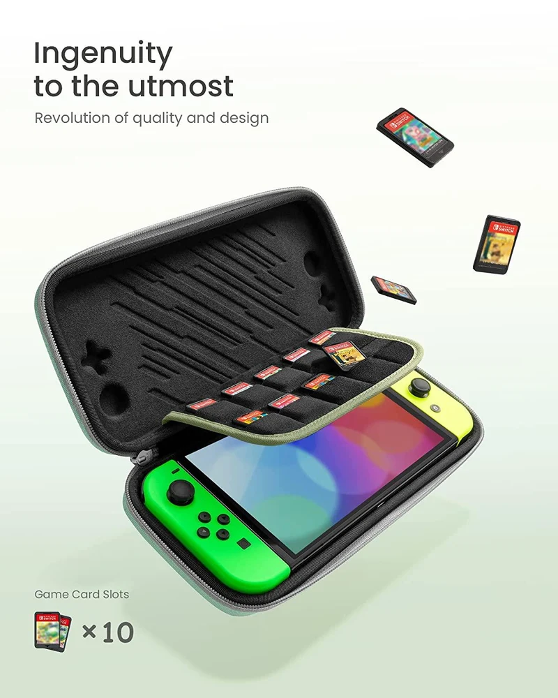 NSW Tomtoc Fancy Series 2 Slim Protective Case For N-Switch OLED / N-Switch (Matcha Green) (A0531T2)
