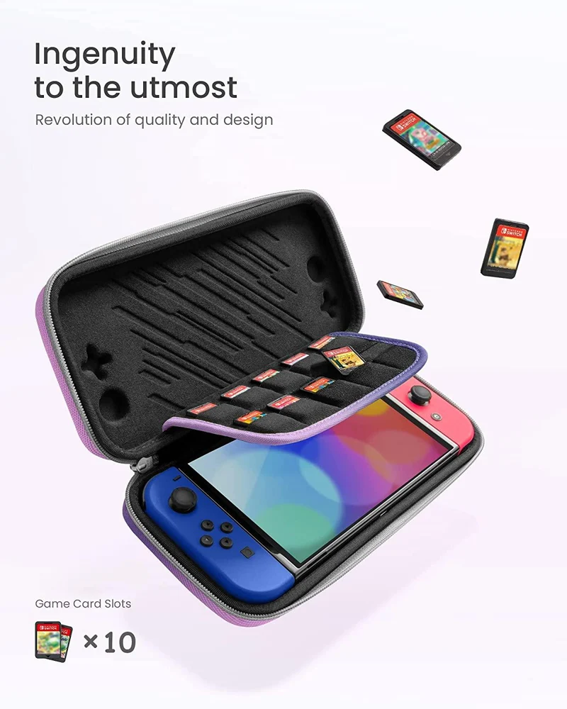 NSW Tomtoc Fancy Series 2 Slim Protective Case For N-Switch OLED / N-Switch (Iris Purple) (A0531V1)