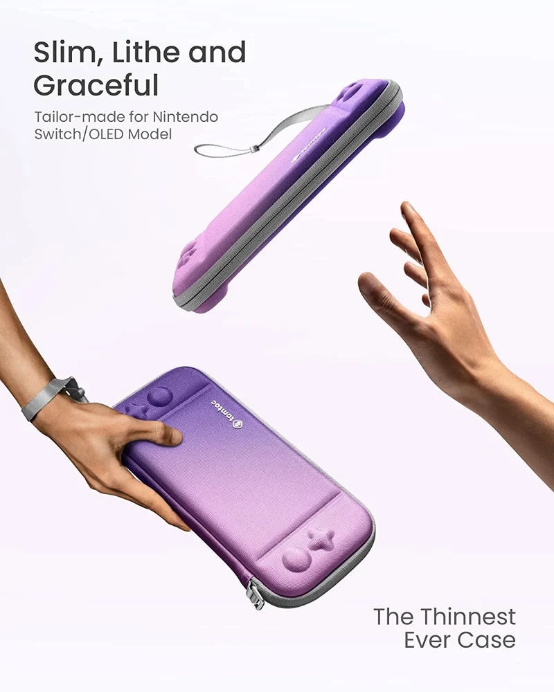 NSW Tomtoc Fancy Series 2 Slim Protective Case For N-Switch OLED / N-Switch (Iris Purple) (A0531V1)
