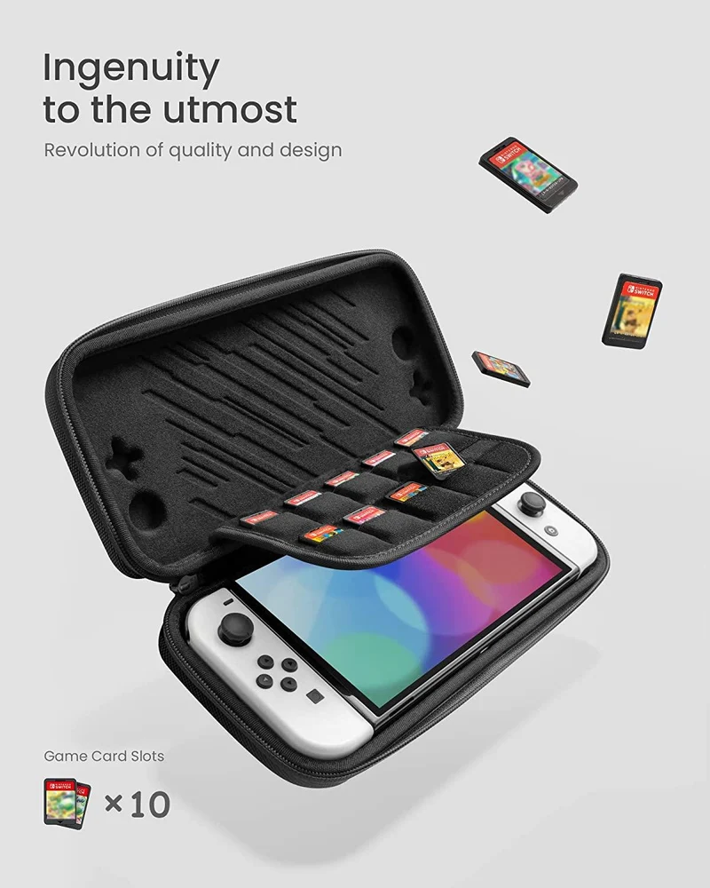NSW Tomtoc Fancy Series 2 Slim Protective Case For N-Switch OLED / N-Switch (Black) (A0531D1)