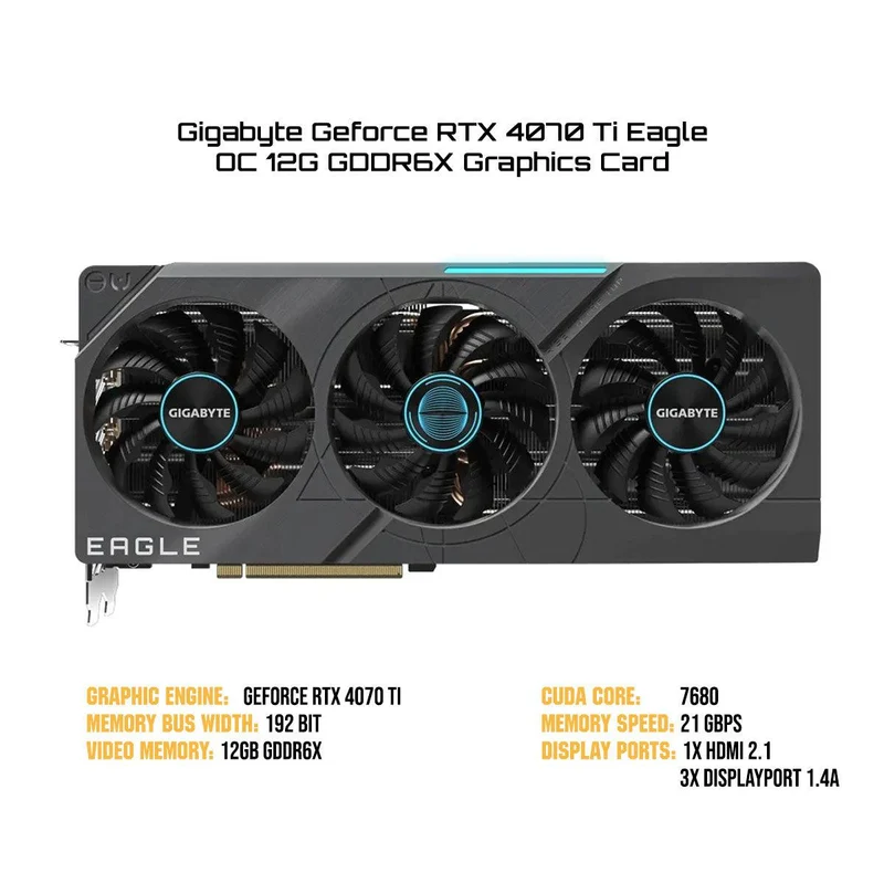Gigabyte Geforce RTX 4070 Ti Eagle OC 12G GDDR6X Graphics Card